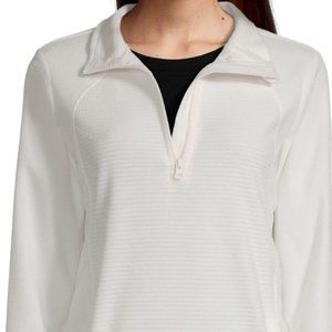 St. John's Bay Active Women Mock Neck Long Sleeve Quarter-Zip Pullover Size S